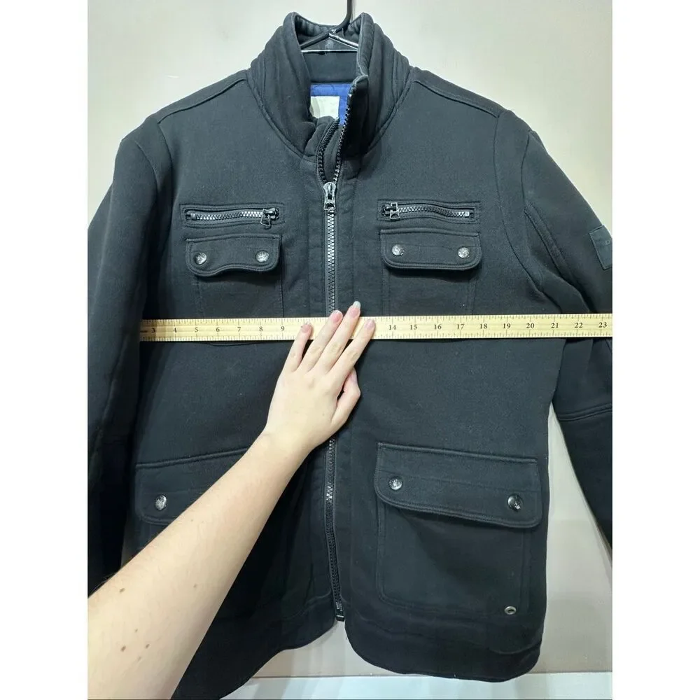 DIESEL Four Pocket Quilted Insulated Vintage Inspired Black Jacket Men's Medium